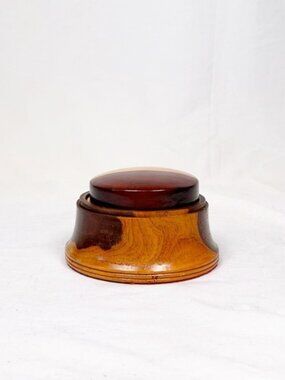 Vintage Mastercraft Treenware Turned Wood Set of Jamaica Souvenir Drink Coasters